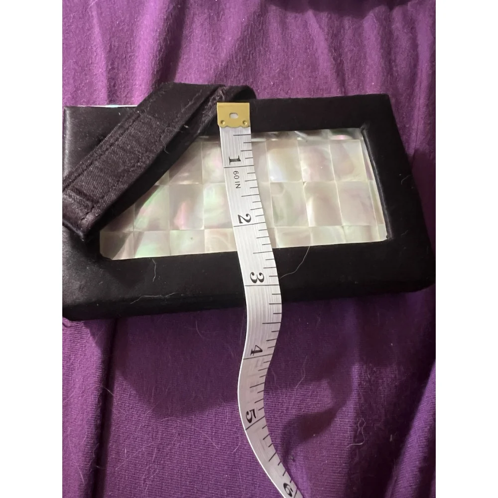 Vintage 1950s Marhill Mother of Pearl Wristlet Purse – Original Unused Lipstick